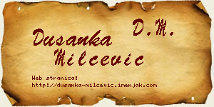 Dušanka Milčević vizit kartica